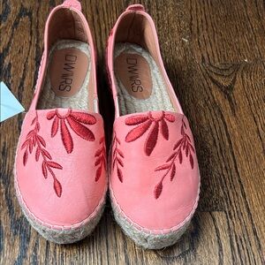 Pink Embroidered Women's Espadrilles
